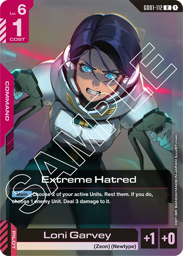 GD01-112, R, Extreme Hatred