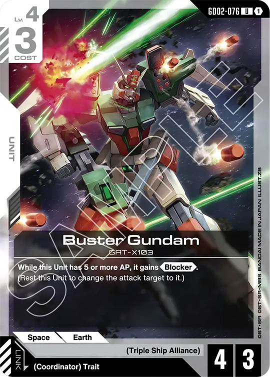 GD02-076, UC, Buster Gundam (ST09 Version)