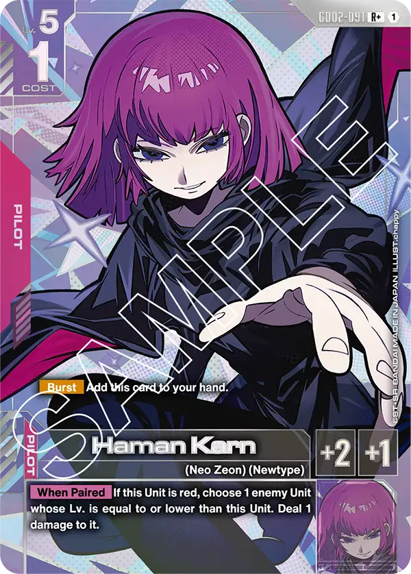 GD02-091, R, Haman Karn (Alternate Art)