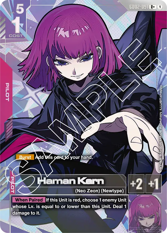 GD02-091, R, Haman Karn (Alternate Art)