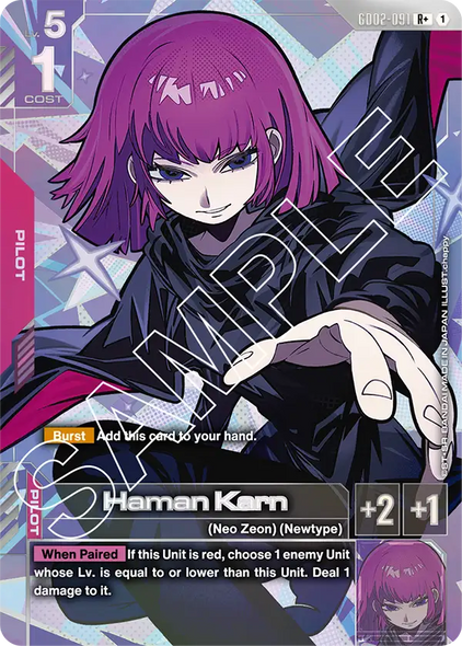 GD02-091, R, Haman Karn (Alternate Art)