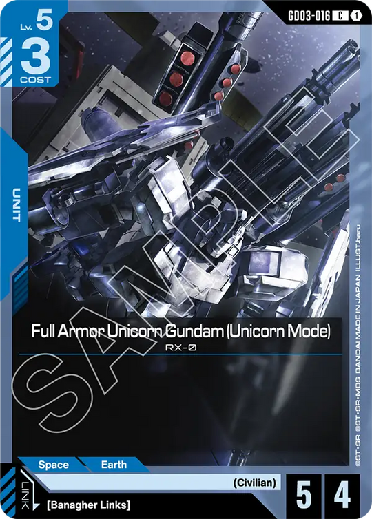 GD03-016, C, Full Armor Unicorn Gundam (Unicorn Mode)