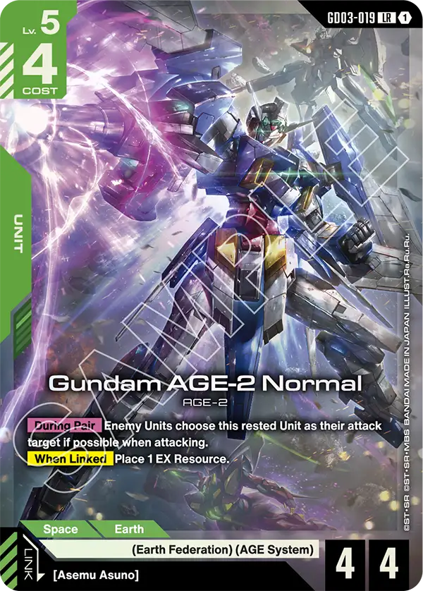 GD03-019, LR, Gundam AGE-2 Normal