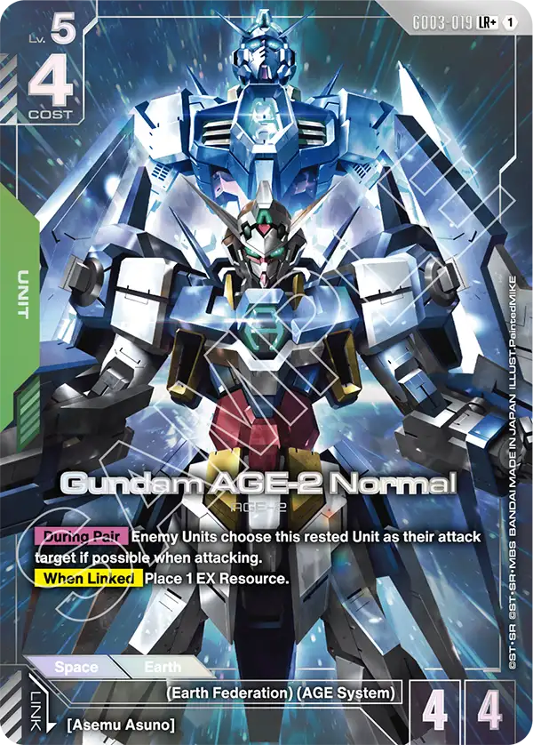 GD03-019, LR, Gundam AGE-2 Normal (Alternate Art)