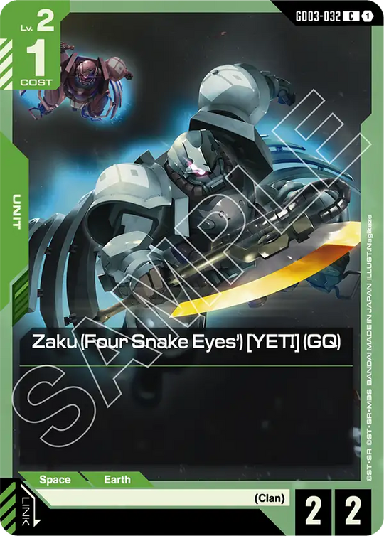 GD03-032, C, Zaku (Four Snake Eyes') [YETI] (GQ)