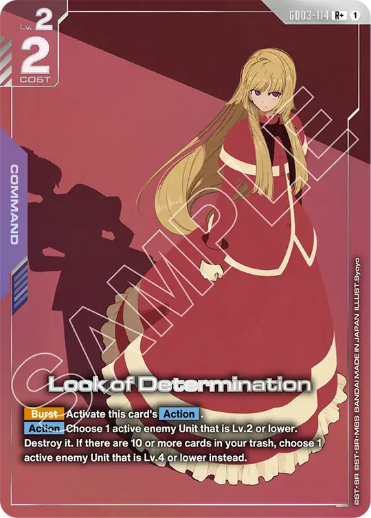 GD03-114, R, Look of Determination (Alternate Art)