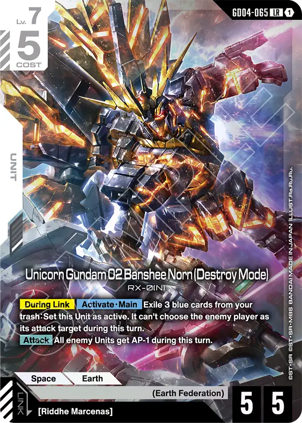 GD04-065, LR, Unicorn Gundam 02 Banshee Norn (Destroy Mode)
