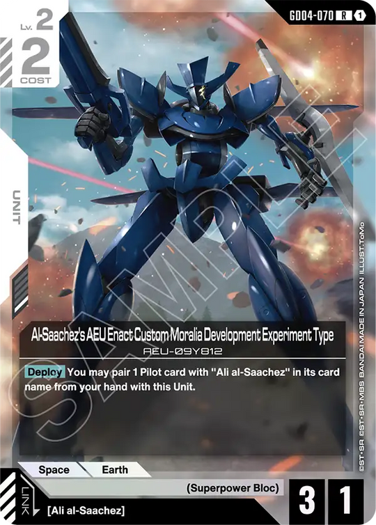 GD04-070, R, Al-Saachez's AEU Enact Custom Moralia Development Experiment Type