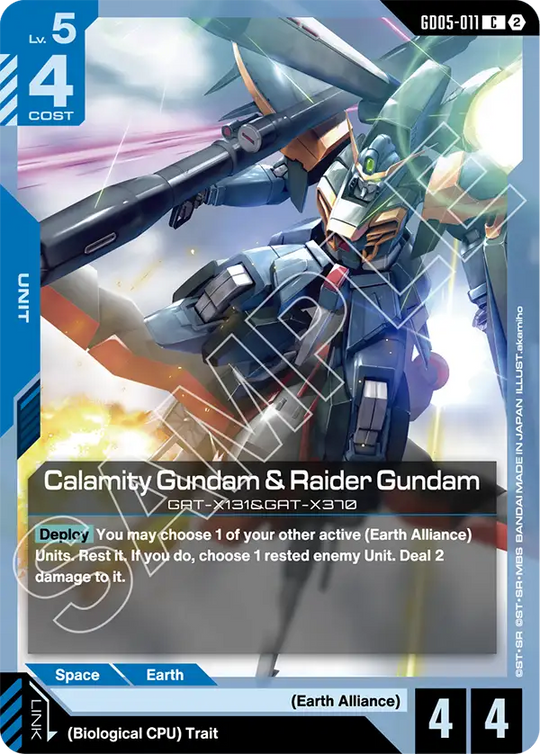 GD05-011, C, Calamity Gundam & Raider Gundam