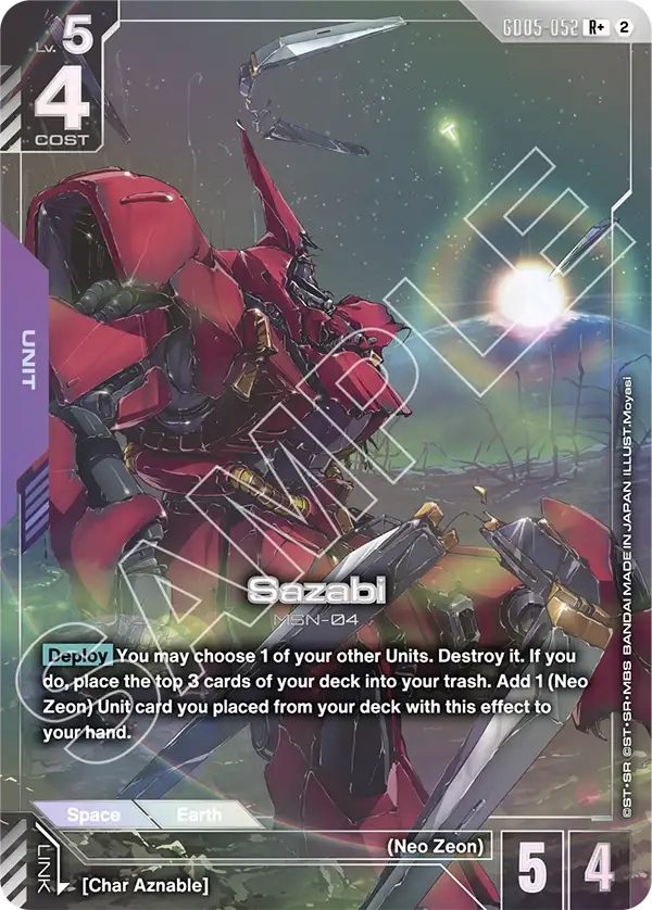 GD05-052, R, Sazabi (Alternate Art)