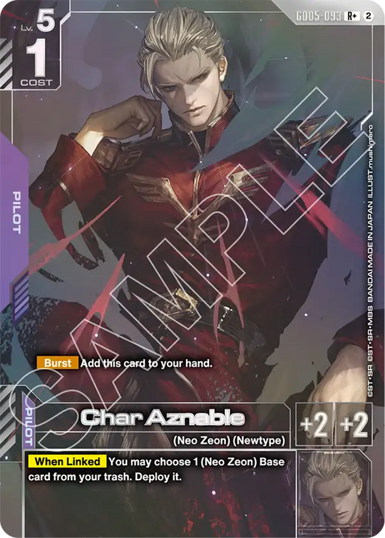 GD05-093, R, Char Aznable (Alternate Art)