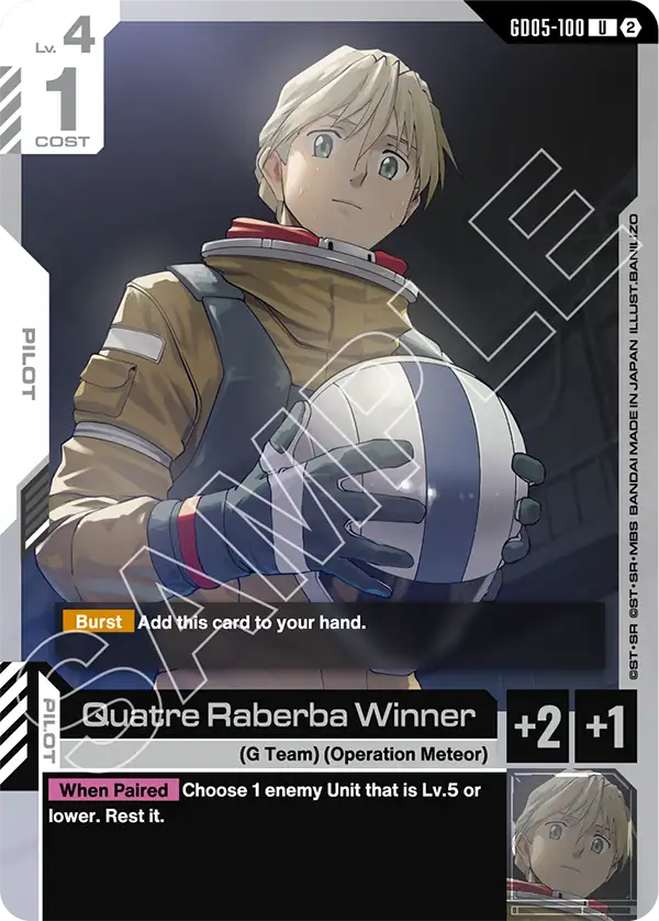 GD05-100, UC, Quatre Raberba Winner