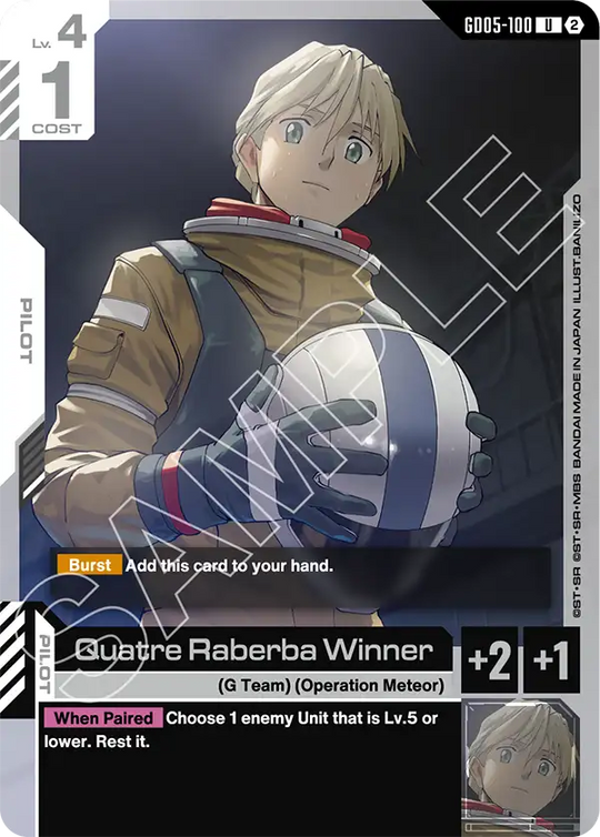 GD05-100, UC, Quatre Raberba Winner