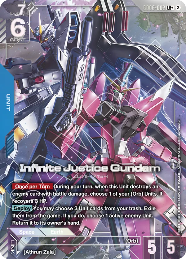 GD06-002, LR, Infinite Justice Gundam (Alternate Art)