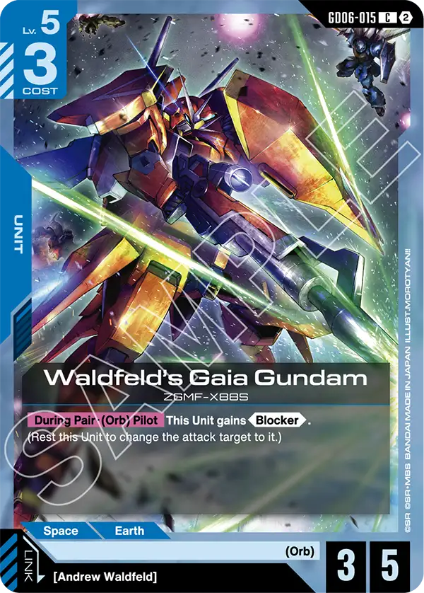 GD06-015, C,Waldfeld's Gaia Gundam