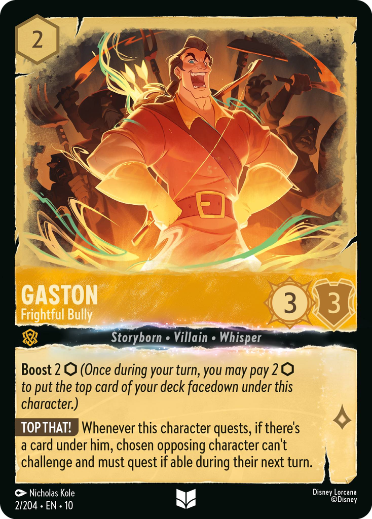 10WHI-002, UC, Gaston - Frightful Bully (Foil)