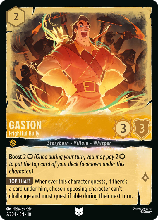 10WHI-002, UC, Gaston - Frightful Bully (Foil)