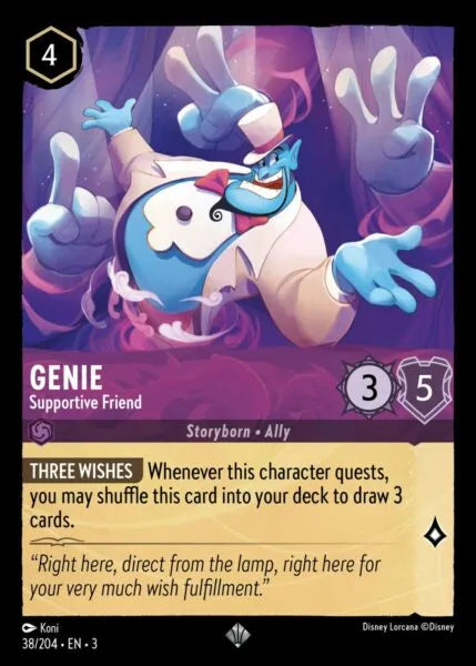 3INK-038, SR, Genie - Supportive Friend (Foil)