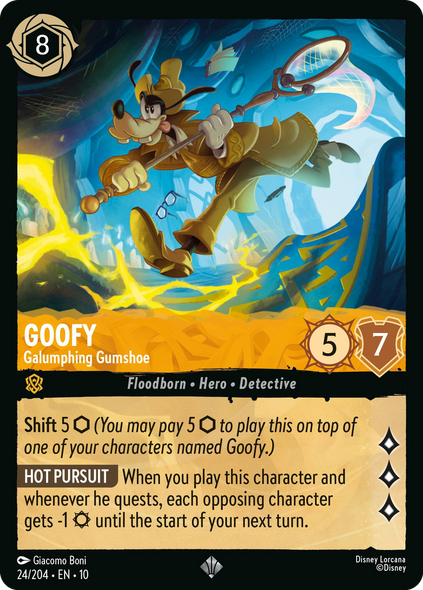 10WHI-024, SR, Goofy - Galumphing Gumshoe