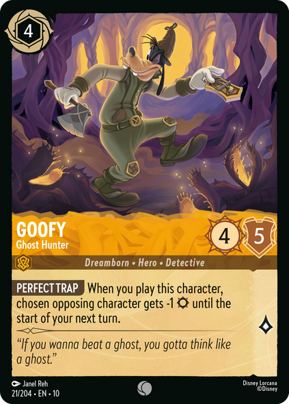 10WHI-021, C, Goofy - Ghost Hunter