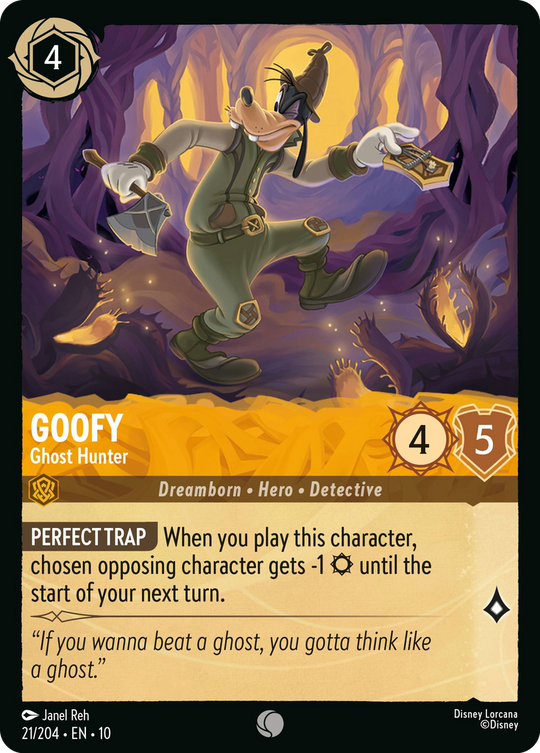 10WHI-021, C, Goofy - Ghost Hunter (Foil)