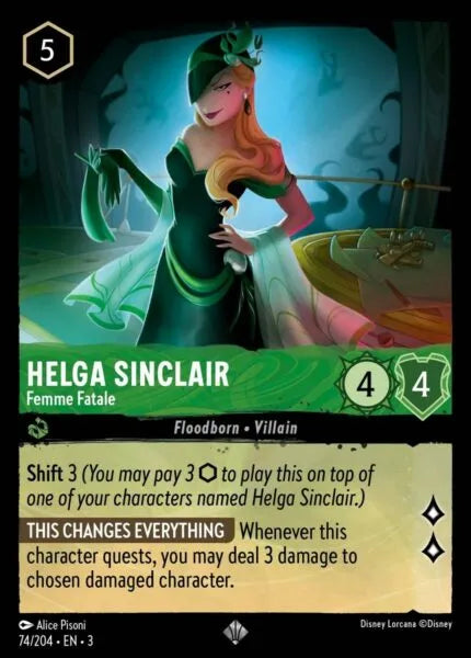 3INK-074, SR, Helga Sinclair - Femme Fatale (Foil)