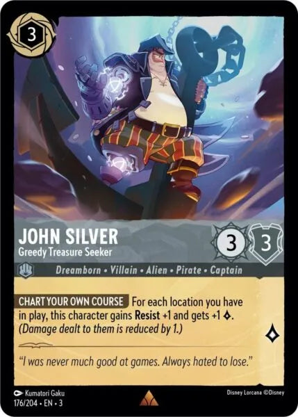 3INK-176, R, John Silver - Greedy Treasure Seeker (Foil)