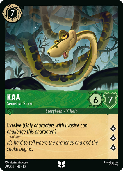 10WHI-079, UC, Kaa - Secretive Snake (Foil)