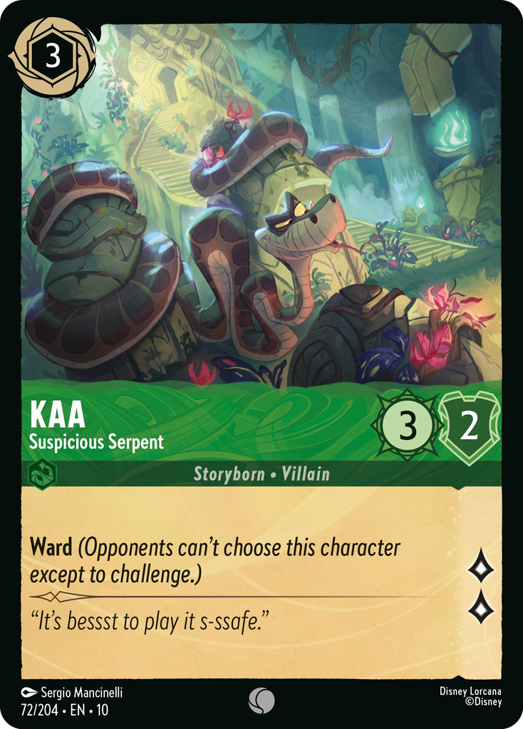 10WHI-072, C, Kaa - Suspicious Serpent (Foil)