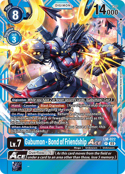 LM-022, P, Gabumon - Bond of Friendship ACE