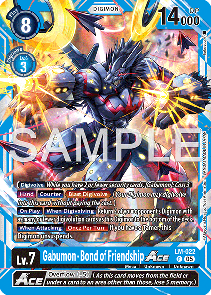 LM-022, P, Gabumon - Bond of Friendship ACE (AD1 Reprint)