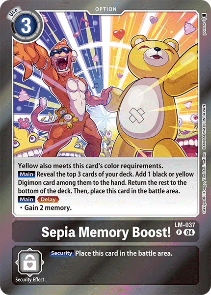 LM-037, P, Sepia Memory Boost!