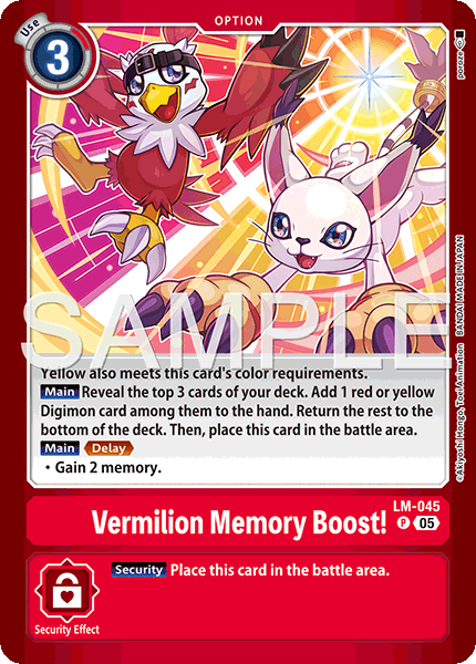 LM-045, P, Vermilion Memory Boost!