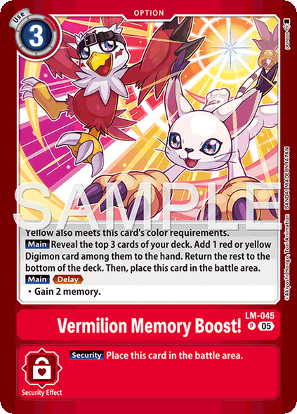 LM-045, P, Vermilion Memory Boost!