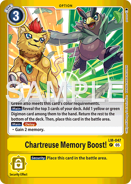 LM-047, P, Chartreuse Memory Boost!
