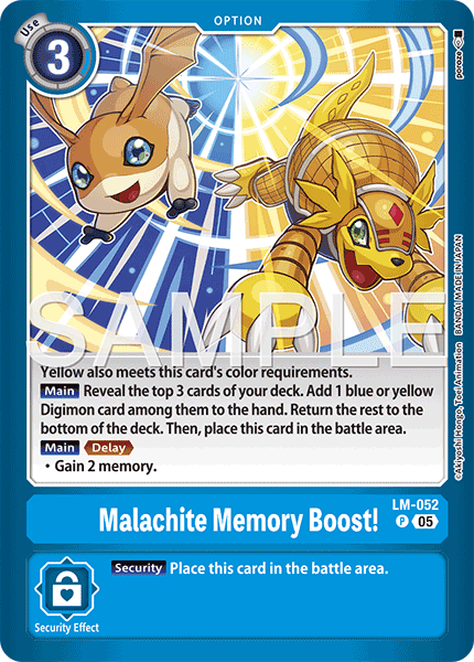 LM-052, P, Malachite Memory Boost!