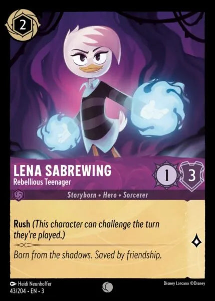 3INK-043, C, Lena Darkwing - Rebellious Teenager (Foil)