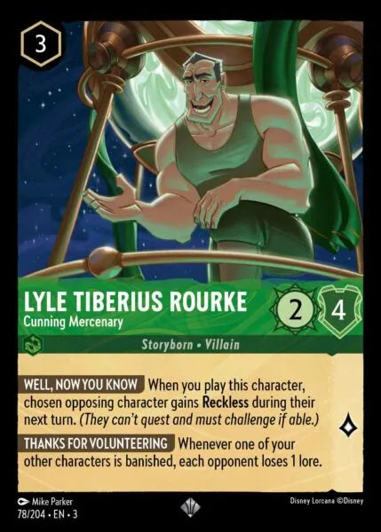 3INK-078, SR, Lyle Tiberius Rourke - Cunning Mercenary (Foil)