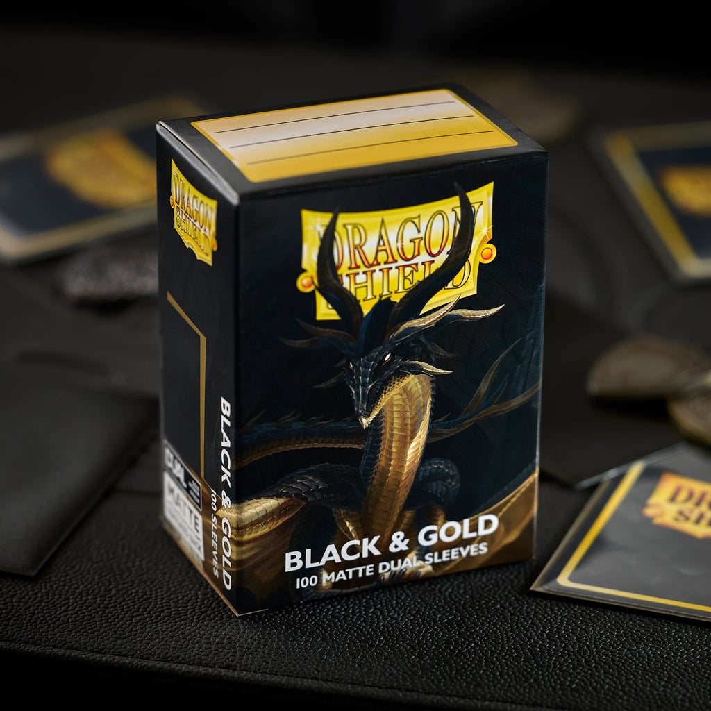 Dragon Shield - Dual Matte - Black & Gold(100pcs)