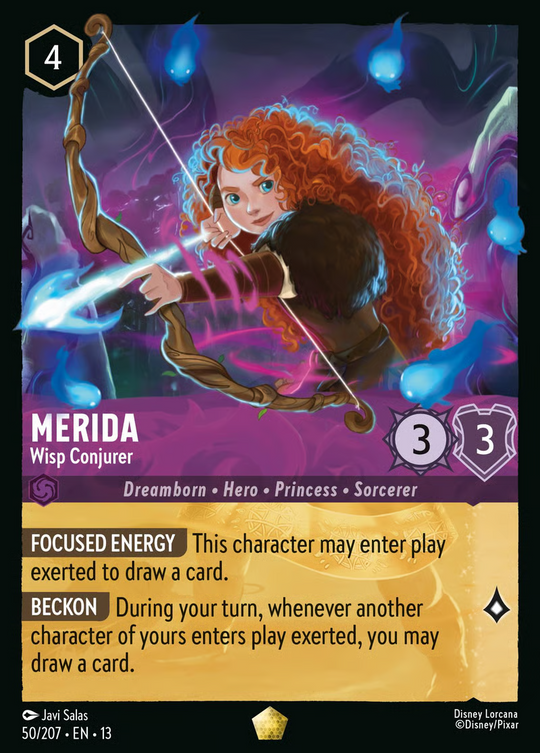 13ATK-050, L, Merida - Wisp Conjurer (Foil)