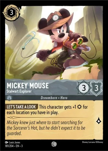 3INK-181, C, Mickey Mouse - Stalwart Explorer (Foil)