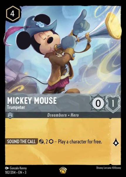 3INK-182, L, Mickey Mouse - Trumpeter (Foil)