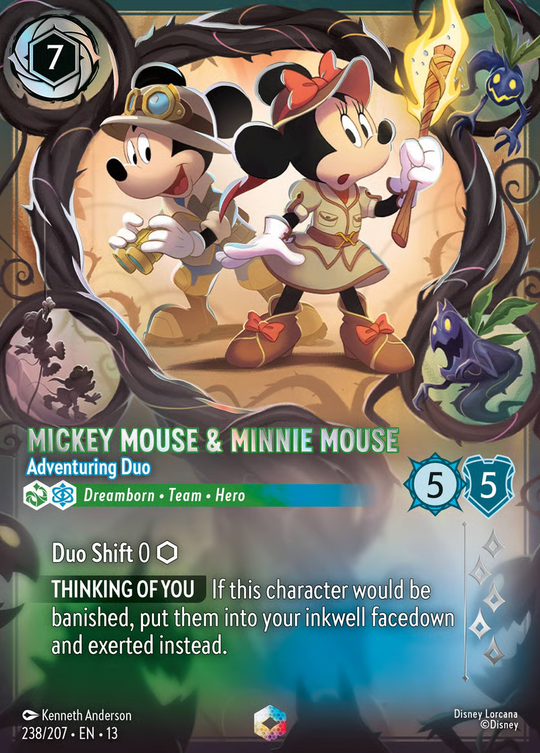 13ATK-238, E, Mickey Mouse & Minnie Mouse - Adventuring Duo