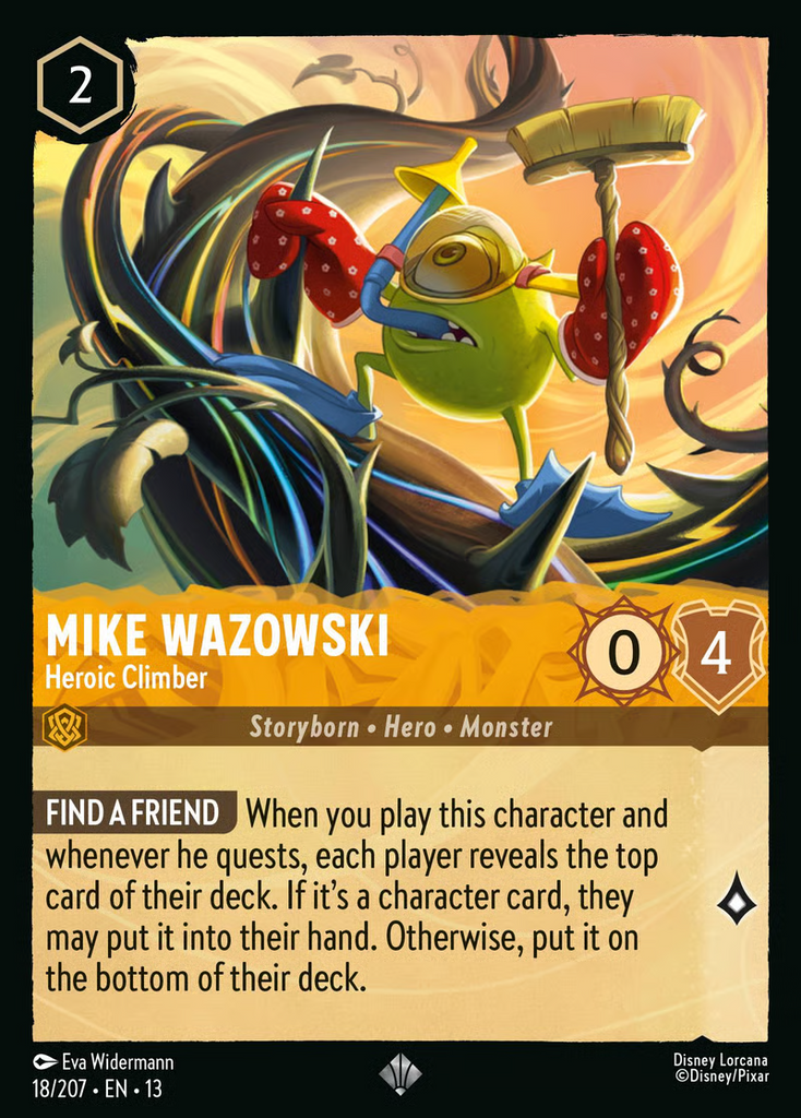 13ATK-018, SR, Mike Wazowski – Heroic Climber (Foil)