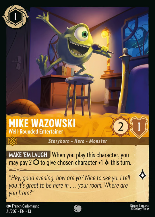 13ATK-021, C, Mike Wazowski – Well-Rounded Entertainer (Foil)