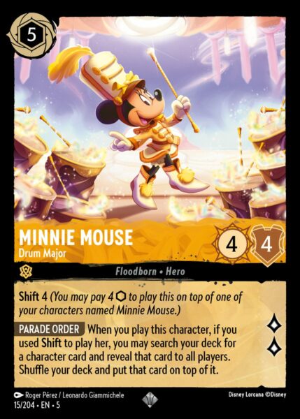 5SSK-015, SR, Minnie Mouse - Drum Major (Foil)