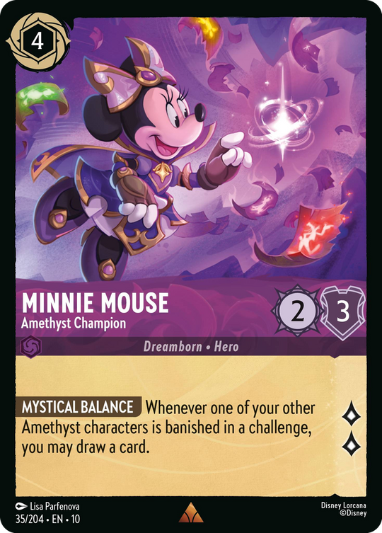 10WHI-035, R, Minnie Mouse - Amethyst Champion
