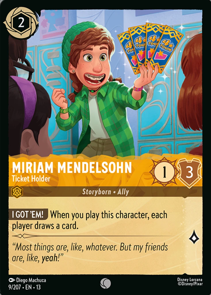 13ATK-009, C, Miriam Mendelsohn – Ticket Holder