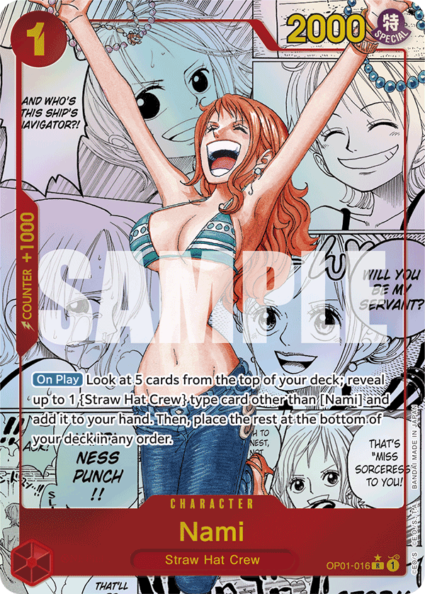 OP01-016, R, Nami (Manga Rare Reprint)