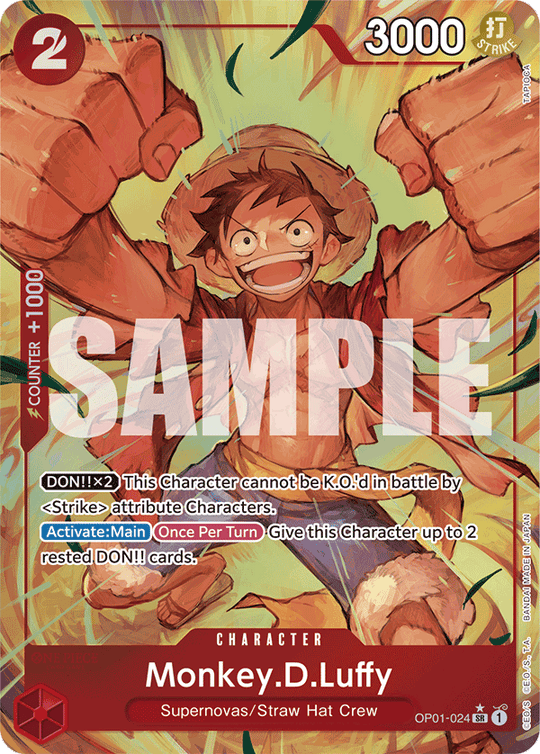 OP01-024, SR, Monkey D. Luffy (Reprint) (Alternate Art)